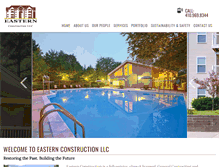 Tablet Screenshot of easternconstructionllc.net